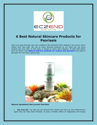 6 Best Natural Skincare Products for Psoriasis