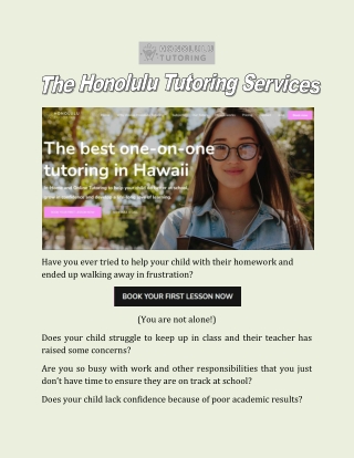 The Honolulu Tutoring Services