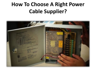 Various more elements to consider when selecting a cable manufacturer