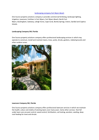 landscaping company Fort Myers Beach