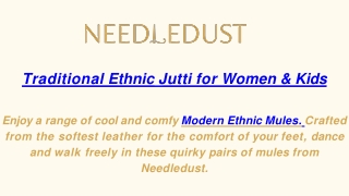 Traditional Ethnic Jutti for Women & Kids