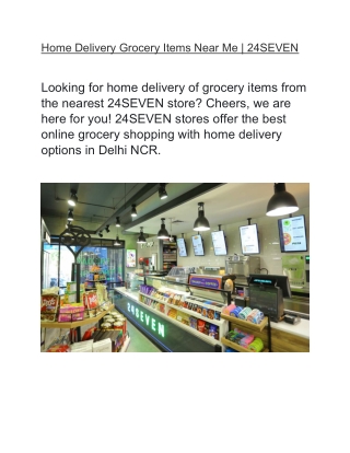 Home Delivery Grocery Items Near Me | 24SEVEN