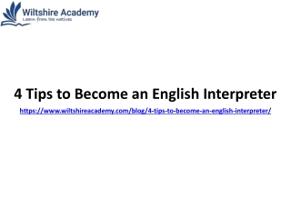 4 Tips to Become an English Interpreter