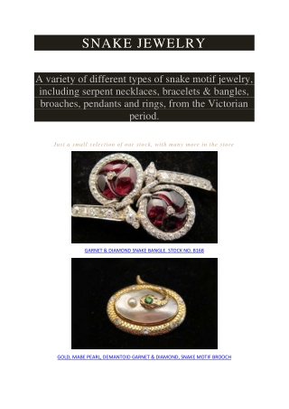 SNAKE JEWELRY