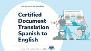 Certified Document Translation Spanish to English