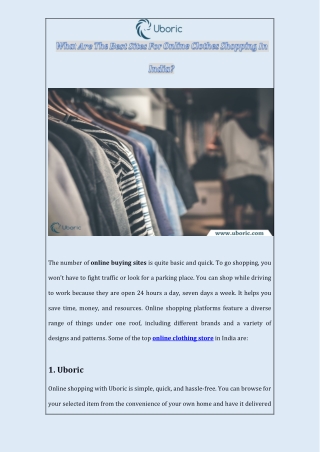 What Are The Best Sites For Online Clothes Shopping In India?