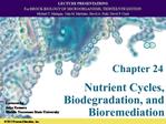 Nutrient Cycles, Biodegradation, and Bioremediation