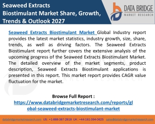 Seaweed Extracts Biostimulant Market Industry Share, In-depth Analysis, Revenue