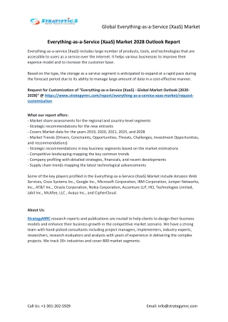 Everything-as-a-Service (XaaS) Market Forecasts to 2028