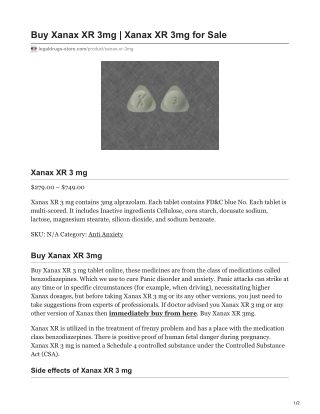 Xanax XR 3 mg