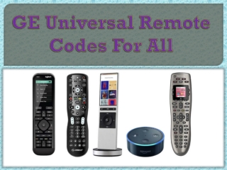 GE Universal Remote Codes For All