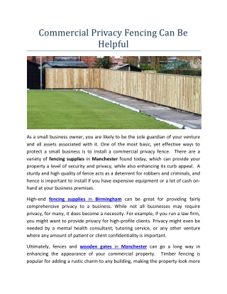 Commercial Privacy Fencing Can Be Helpful-converted