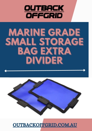 Order Marine Grade Small Storage Bag Extra Divider | Outback Offgrid