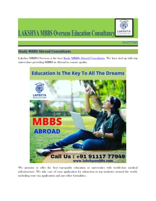 Overseas MBBS Consultant