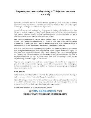 HCG Injections Online