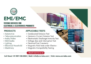 EMI and EMC Testing Lab and Facility India - URS Labs