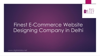 Finest E-Commerce Website  Designing Company in Delhi