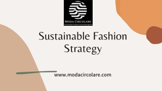 Moda Circolare: Sustainable Fashion Strategy