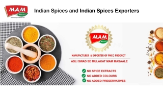 Indian Spices and Indian Spices Exporters