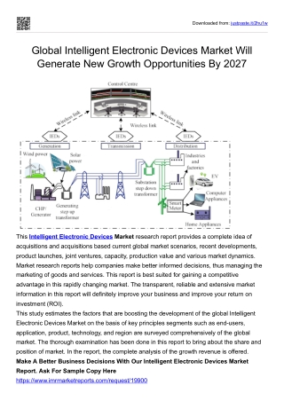 Global Intelligent Electronic Devices Market Will Generate New Growth