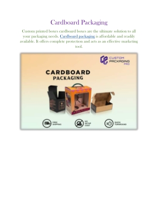 Cardboard Packaging