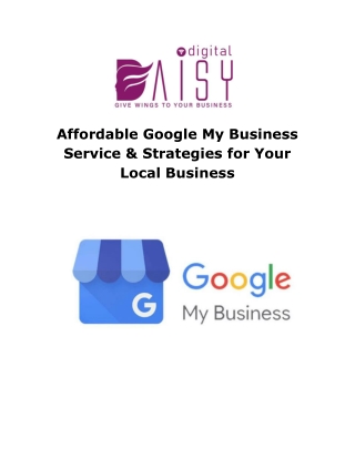 Affordable Google My Business Service & Strategies for Your Local Business