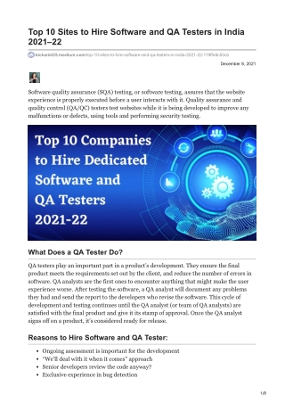 Top 10 Sites to Hire Software and QA Testers