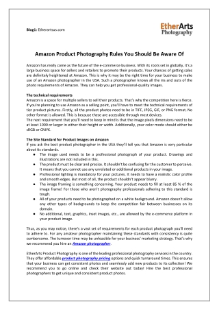 Amazon product photography rules you should be aware of