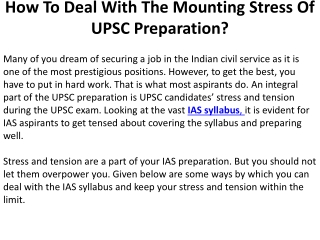 How To Deal With The Mounting Stress Of UPSC Preparation-converted