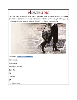 Valentino Shoe Repair  Shoemedic.com
