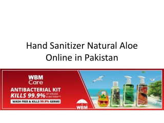 Hand Sanitizer Natural Aloe Online in Pakistan