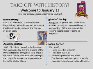 Take off with history! Welcome to January 1! Historical brains engaged…commence ignition!