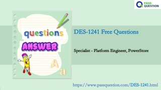 2021 Free DELL EMC DES-1241 Questions and Answers