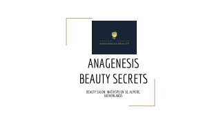 Anagenesis Beauty Secrets