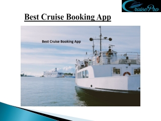 Best Cruise Booking App