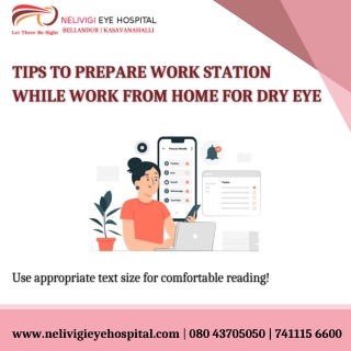 Tips for dry eyes at the office work | Eye Hospitals in Bellandur | Nelivigi Eye
