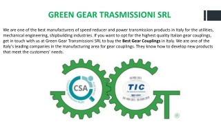 Gear Couplings - GGTSRL