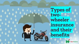 Types of two-wheeler insurance and their benefits