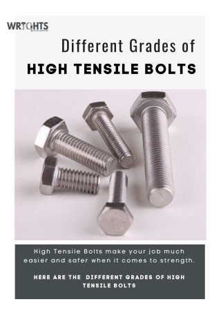 Different Grades of High Tensile Bolts