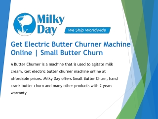 Get Electric Butter Churner Machine Online | Small Butter Churn