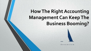 How The Right Accounting Management Can Keep The