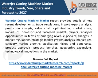 Global Waterjet Cutting Machine Market