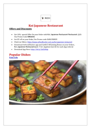 10%  off -  Koi Japanese Restaurant Maryborough Delivery, QLD (1)