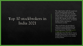 best-stock-brokers-india