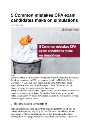 5 Common mistakes CPA exam candidates make on simulations-converted