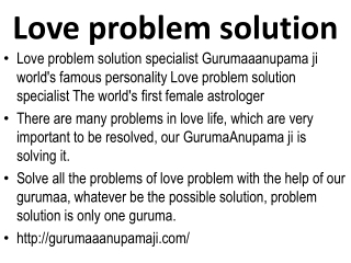 love problem solution