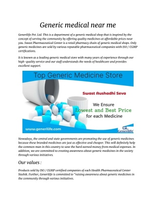 Generic medical near me