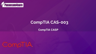 CompTIA  CAS-003 Dumps Instant Success in CAS-003 Exam | PassExam4Sure