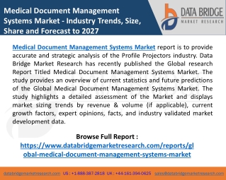 Medical Document Management Systems Market – Industry Trends and Forecast