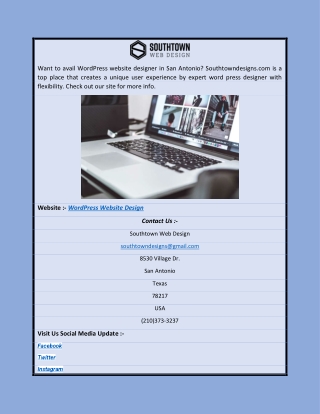 Wordpress Website Design | Southtowndesigns.com